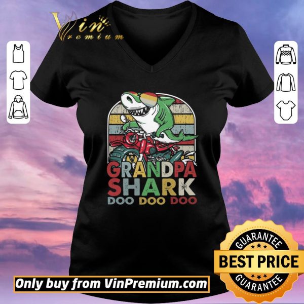 Hot Grandpa Shark Motor Bike Doo Doo Vintage shirt sweater