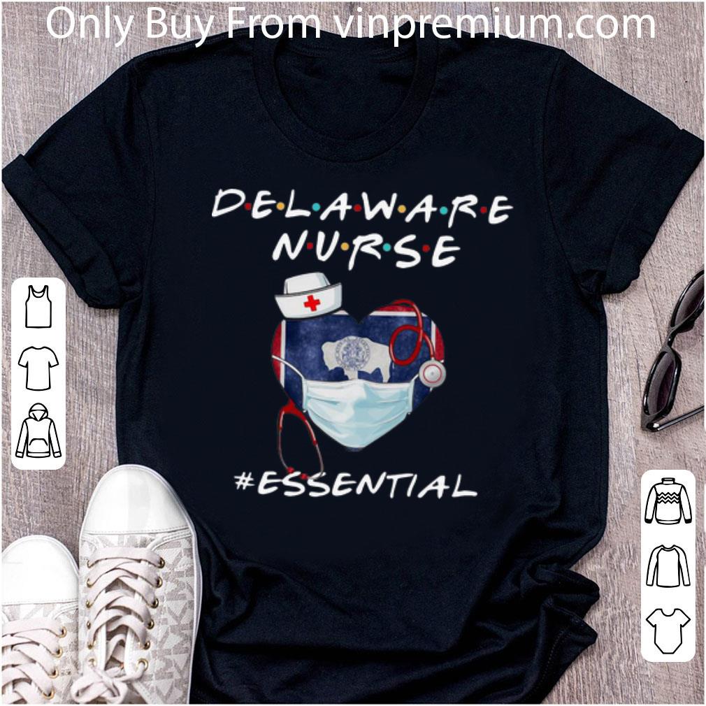 Official Delaware Nurse Heart Stethoscope Delaware Flag #Essential shirt