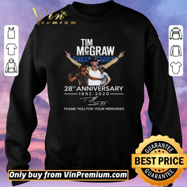 Official Tim Mcgraw Truck Yeah 28th Anniversary 1992 2020 Signature Thank You shirt sweater