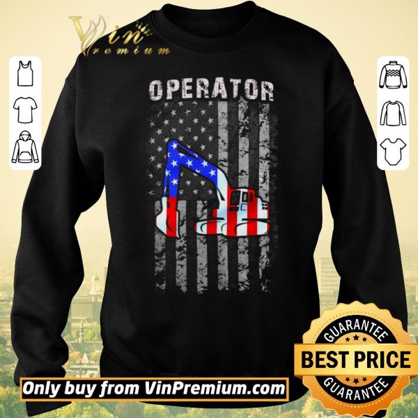 Top Operator Car Draw American Flag shirt sweater