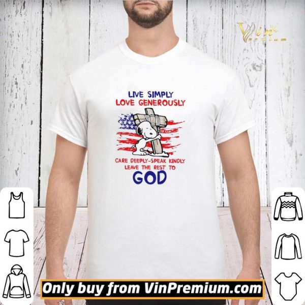 Snoopy Cross Live Sinply Love Generously Care Deeply Speak Kindly shirt sweater