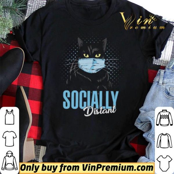 Black Cat Mask Socially Distant Coronavirus shirt sweater