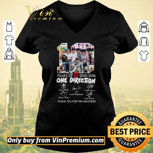 Awesome 10 Years of 1D 2010-2016 One Direction thank you for the memories signatures shirt sweater