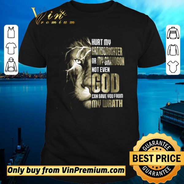 Top Lion Hurt My Granddaughter Or My Grandson Not Even God shirt sweater