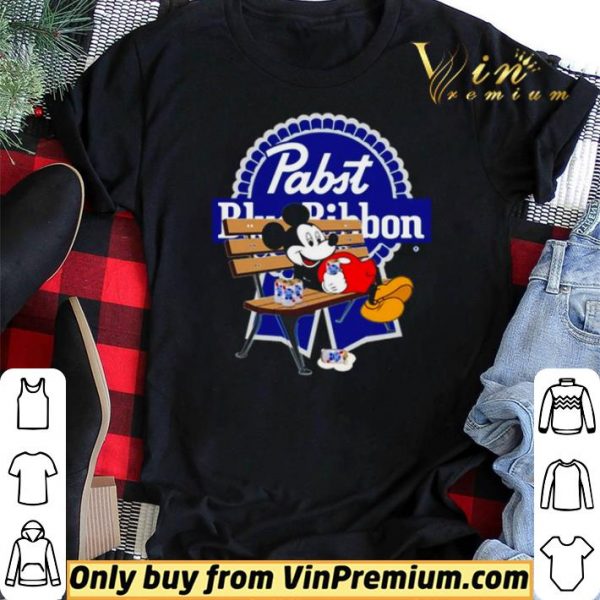 Mickey Mouse drink Pabst Blue Ribbon shirt sweater