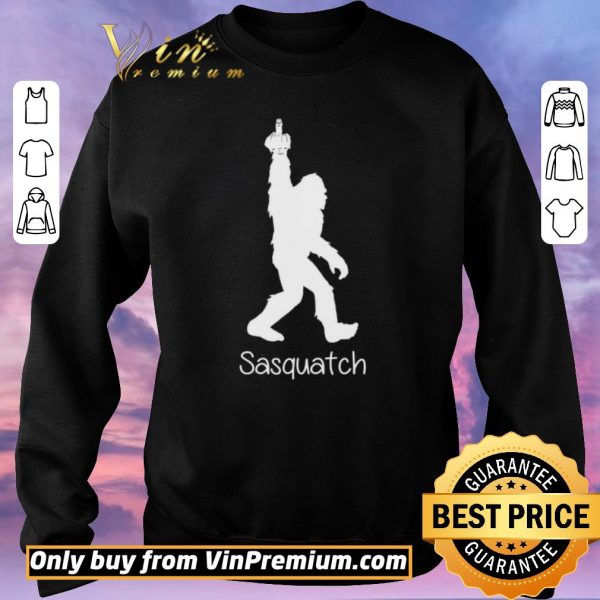 Pretty Bigfoot Middle Finger Black Sasquatch shirt sweater