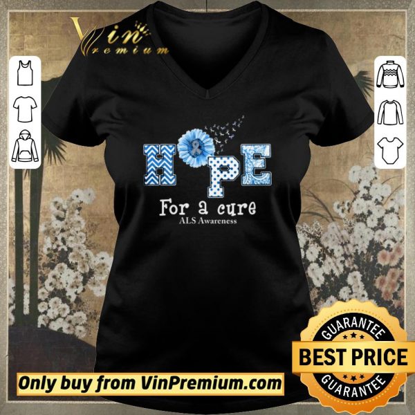 Top Sunflower Hope For A Cure ALS Awareness shirt sweater