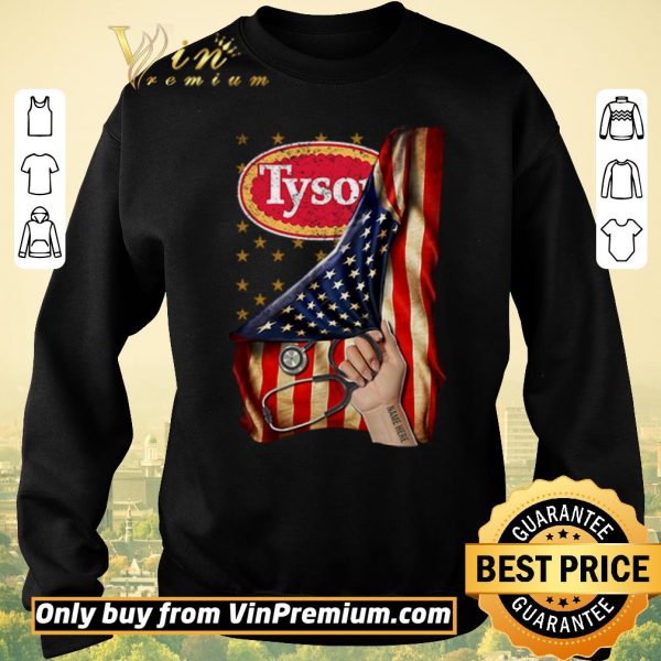 Awesome America Flag Tyson Foods inside me shirt sweater