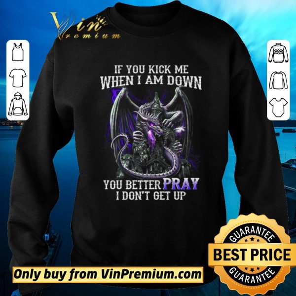 Nice Dragon If You Kick Me When I Am Down You Better Pray I Don't Get Up shirt sweater