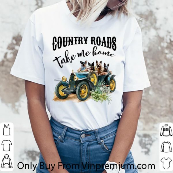 Awesome Truck Dogs Country Road Take Me Home shirt