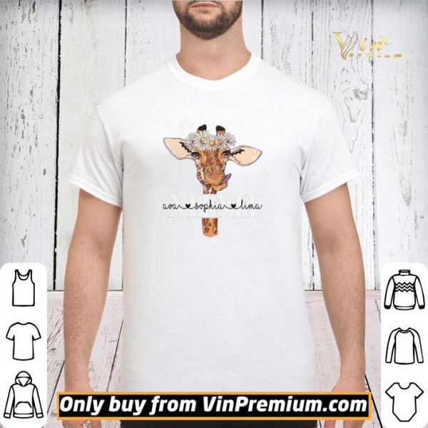 Mimi Giraffe Daisy Flowers Ava Sophia Lima shirt sweater