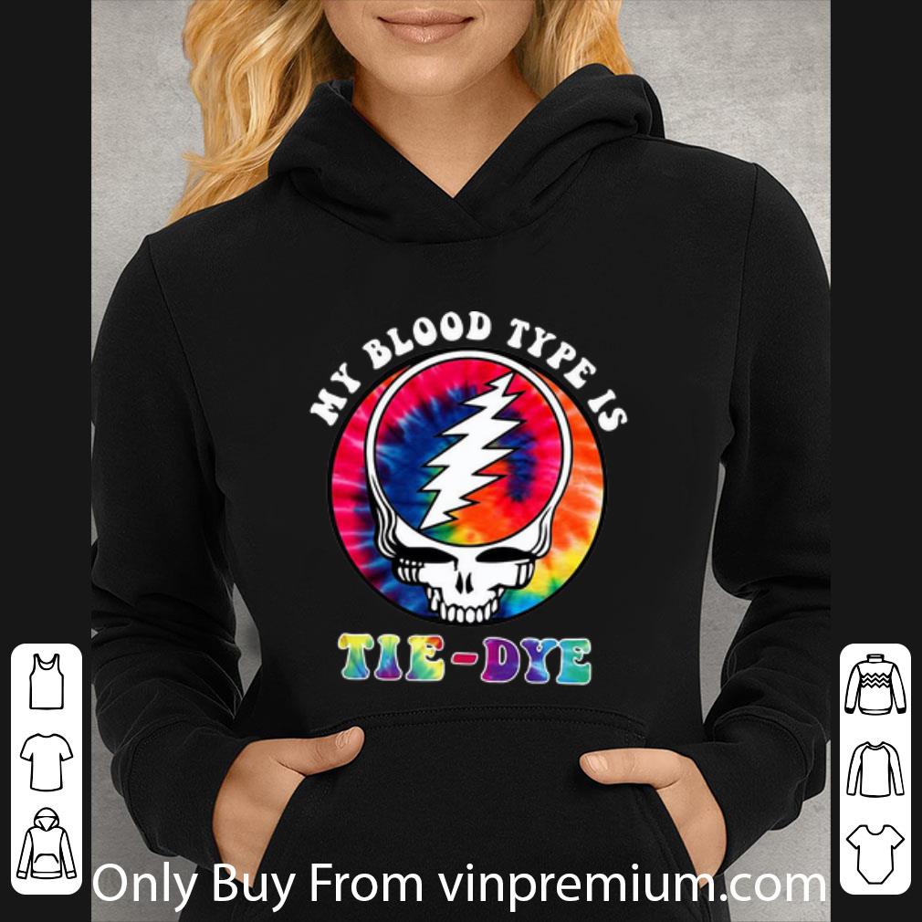 646c5fe3 top grateful dead hippie my blood type is tie dye shirt 4 - Top Grateful Dead Hippie My Blood Type Is Tie-Dye shirt