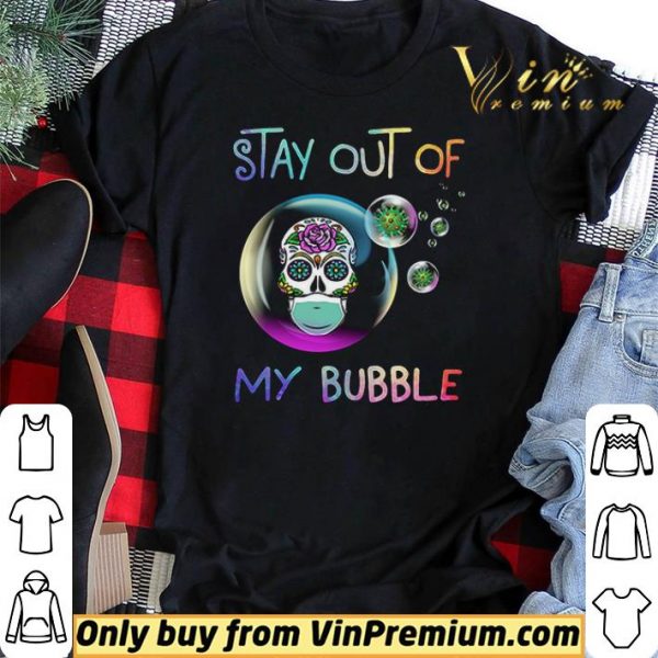 Roses skull stay out of my bubble shirt sweater