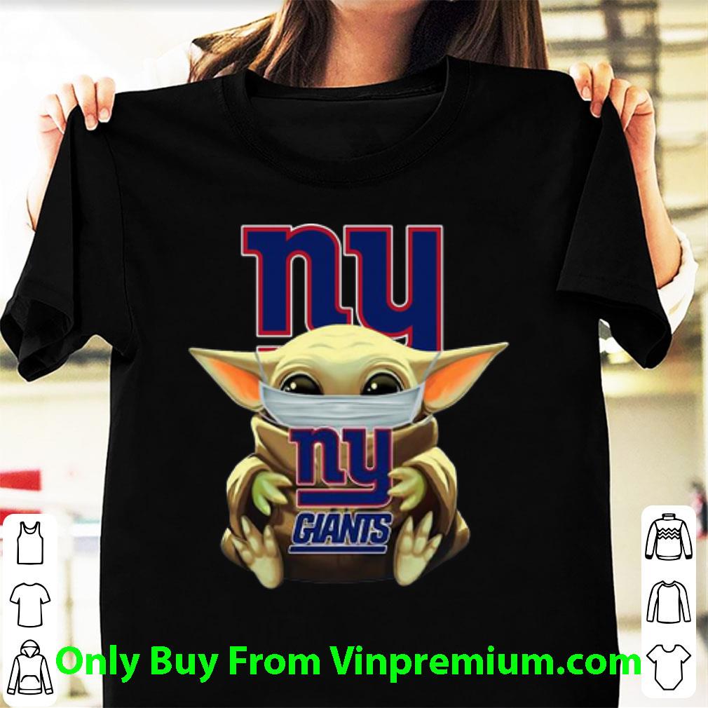 Pretty Star Wars Baby Yoda Face Mask Hug New York Giants shirt