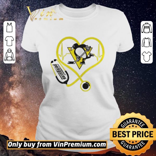 Top Nurse Stethoscope Love Heartbeat Pittsburgh Penguins shirt sweater