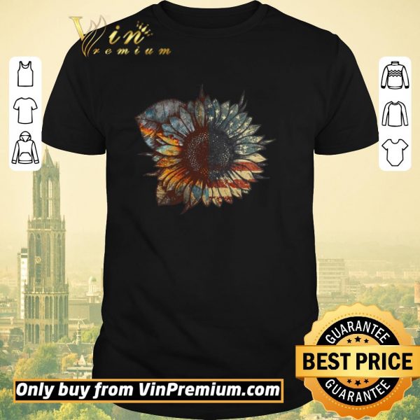 Pretty Sunflower American Flag shirt sweater