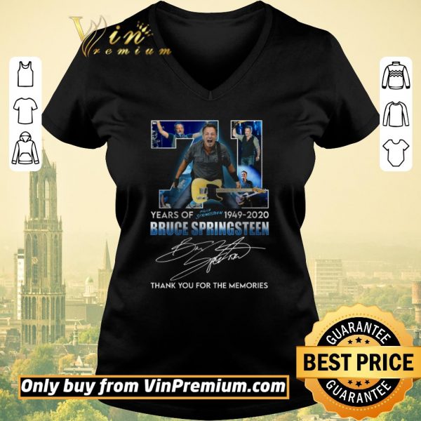 Awesome 71 Years Of 1349 2020 Bruce Springsteen Signature Thank You For The Memories shirt sweater