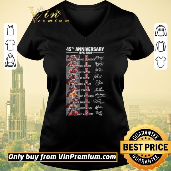 Premium Tampa Bay Buccaneers 45th anniversary 1976 2020 players signatures shirt sweater