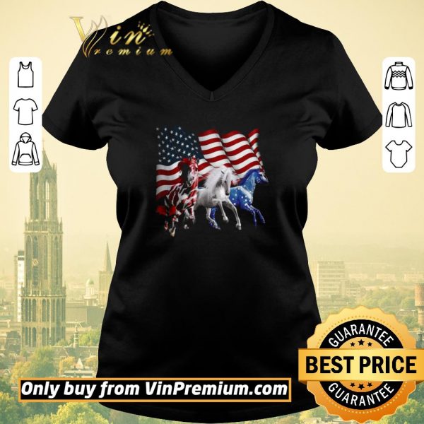 Nice Horses American Flag shirt sweater