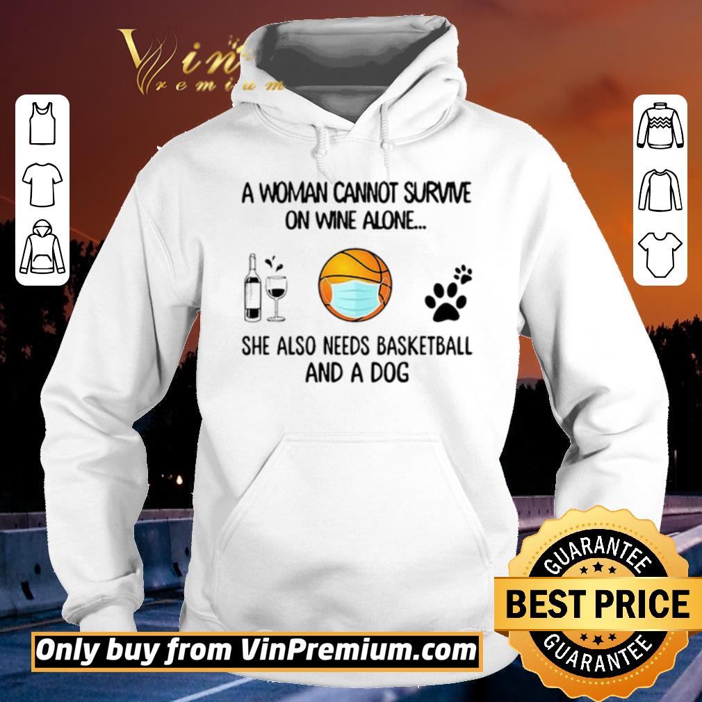 7854e9b4 pretty a woman cannot survive on wine alone she also needs basketball and a dog shirt sweater 4 - Pretty A Woman Cannot Survive On Wine Alone She Also Needs Basketball And A Dog shirt sweater