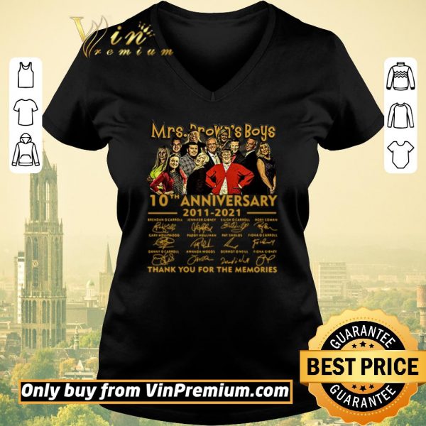Funny Mrs. Brown’s Boys 10th anniversary 2011-2021 thank you for the memories signatures shirt sweater