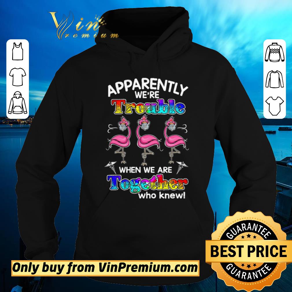 7f185d56 hot flamingo apparently we re trouble when we are together who knew coronavirus shirt sweater 4 - Hot Flamingo Apparently We're Trouble When We Are Together Who Knew Coronavirus shirt sweater