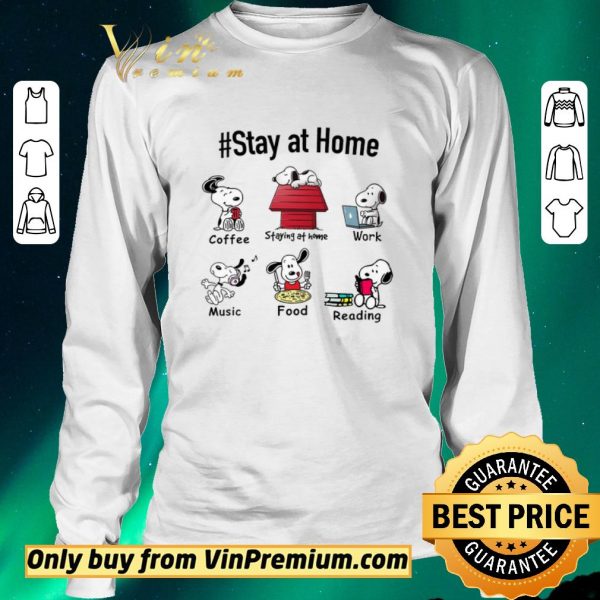 Premium Snoopy Stay At Home Coffee Work Music Food Reading shirt sweater
