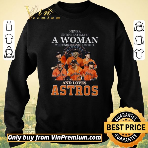 Awesome Never Underestimate A Woman Who Understands Baseball And Love Astros shirt sweater