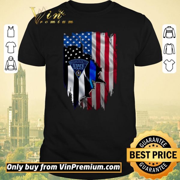Awesome American Flag Massachusetts State Police shirt sweater