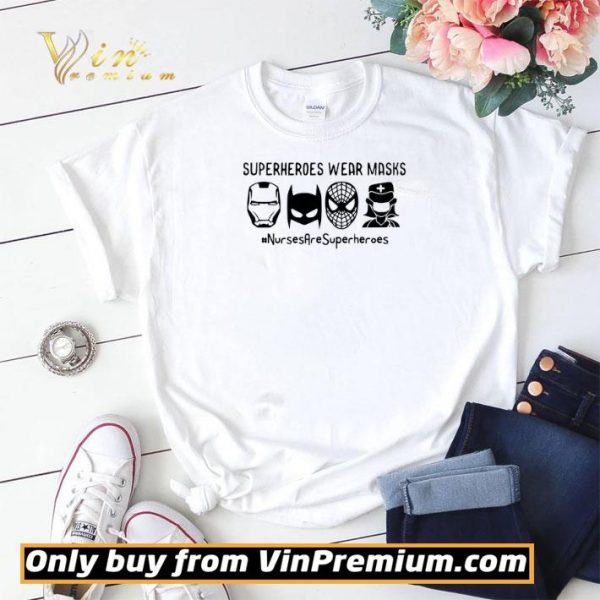 Nurse are Superheroes Wear Masks version black white shirt sweater
