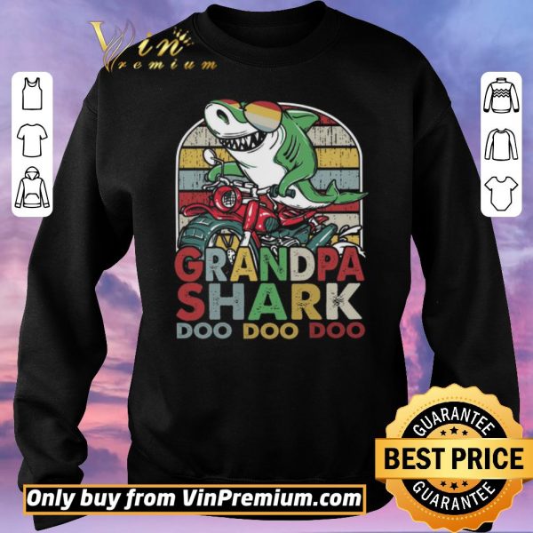 Hot Grandpa Shark Motor Bike Doo Doo Vintage shirt sweater