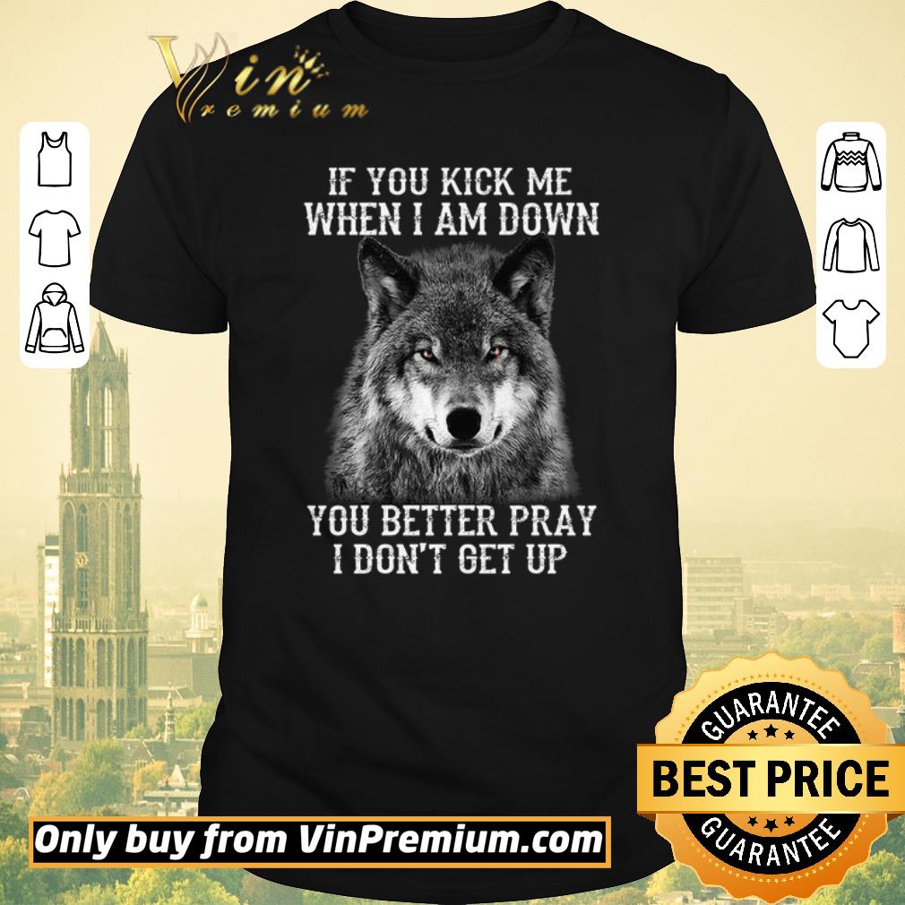 Nice Wolves If You Kick Me When I Am Down You Better Pray I Don't Get Up shirt sweater