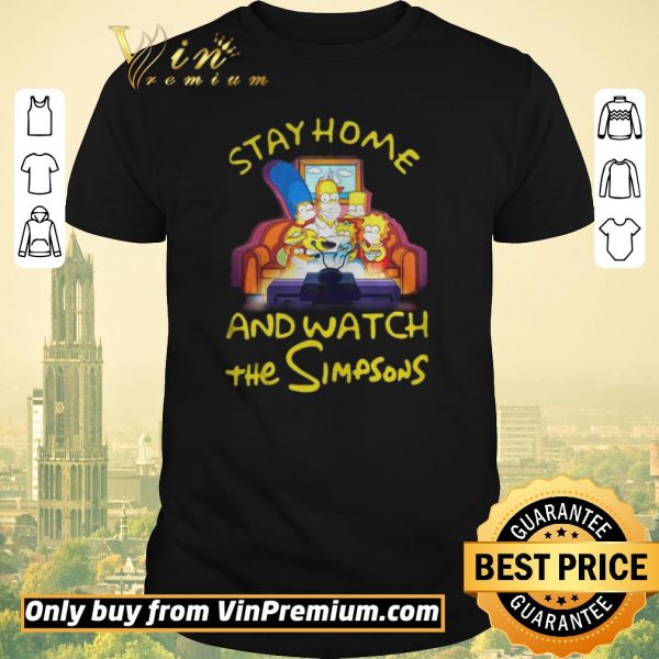 Pretty Stay home and watch the Simpsons on the sofa shirt sweater