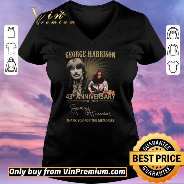 Original George Harison 43rd Anniversary 1958 2020 Signature Thank You Forr The Memories shirt sweater