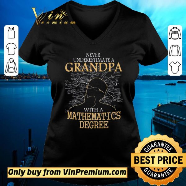 Awesome Never Understimate A Grandpa With A Mathematics Degree shirt sweater