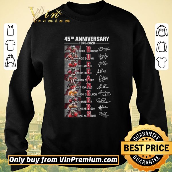 Premium Tampa Bay Buccaneers 45th anniversary 1976 2020 players signatures shirt sweater