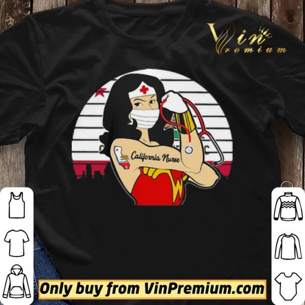 Vintage Wonder Woman Tattoos California Nurse Covid-19 shirt sweater