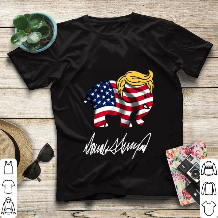 Awesome Donald Trump Elephant American Flag Signature shirt 4 - Awesome Donald Trump Elephant American Flag Signature shirt