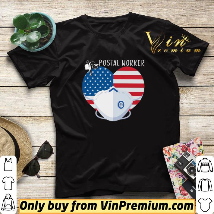 Heart American Flag Mask Postal Worker shirt sweater 4 - Heart American Flag Mask Postal Worker shirt sweater
