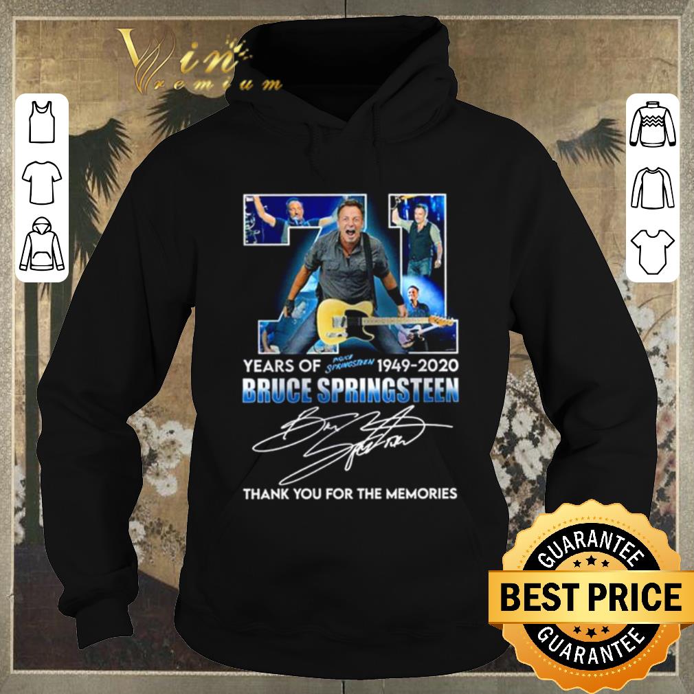 Nice 71 Years of Bruce Springsteen 1949 2020 thank you for the memories signature shirt sweater 4 - Nice 71 Years of Bruce Springsteen 1949-2020 thank you for the memories signature shirt sweater