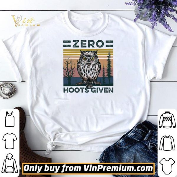 Owl Zero Hoots Given Vintage shirt sweater