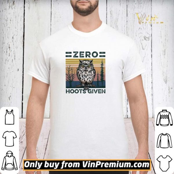 Owl Zero Hoots Given Vintage shirt sweater