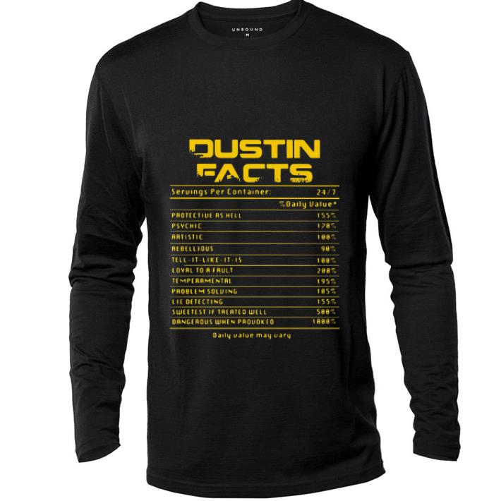 Top Dustin Facts Servings Per Container Daily Value May Vary shirt 4 - Top Dustin Facts Servings Per Container Daily Value May Vary shirt