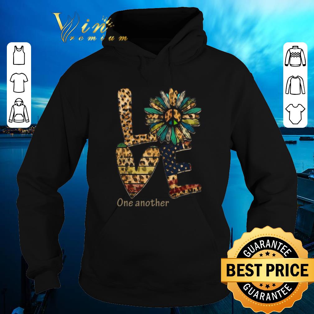 Top Love One Another Flowers Leopard American Flag shirt sweater Top Love One Another Flowers Leopard American Flag shirt sweater 4 - Top Love One Another Flowers Leopard American Flag shirt sweater