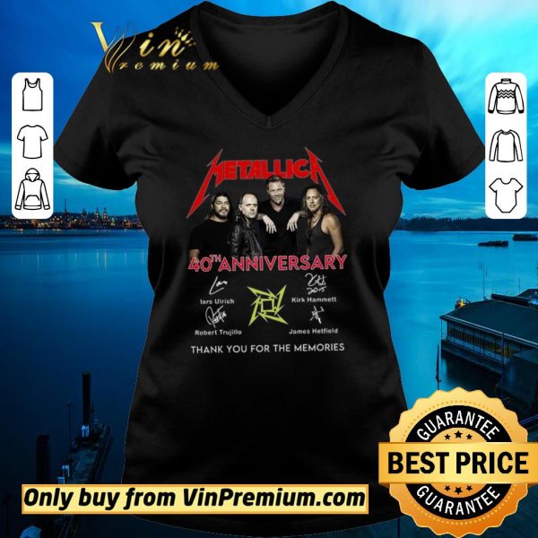 Top Metallic 40th Anniversary Signature Thank You For The Memories shirt sweater