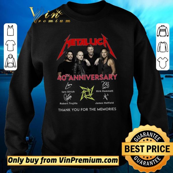 Top Metallic 40th Anniversary Signature Thank You For The Memories shirt sweater