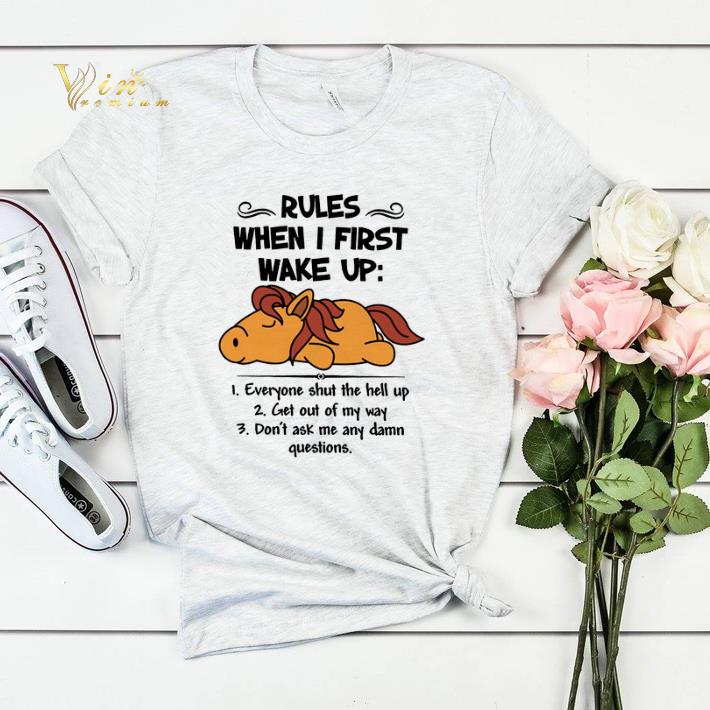 Unicorn Rules When I First Wake Up Everyone Shut The Hell Up shirt sweater 4 - Unicorn Rules When I First Wake Up Everyone Shut The Hell Up shirt sweater