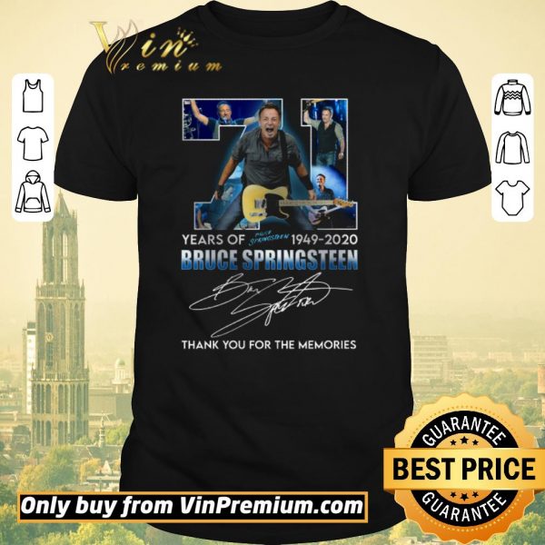 Awesome 71 Years Of 1349 2020 Bruce Springsteen Signature Thank You For The Memories shirt sweater
