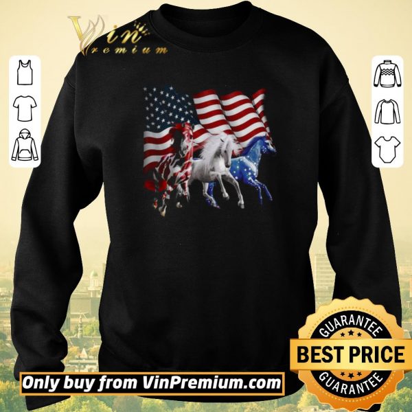 Nice Horses American Flag shirt sweater