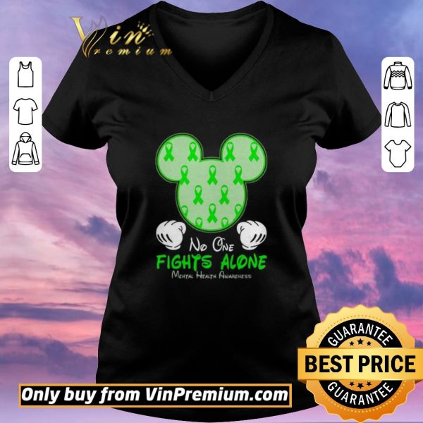 Nice Mickey Mouse No One Fights Alone Mental Health Awareness shirt sweater